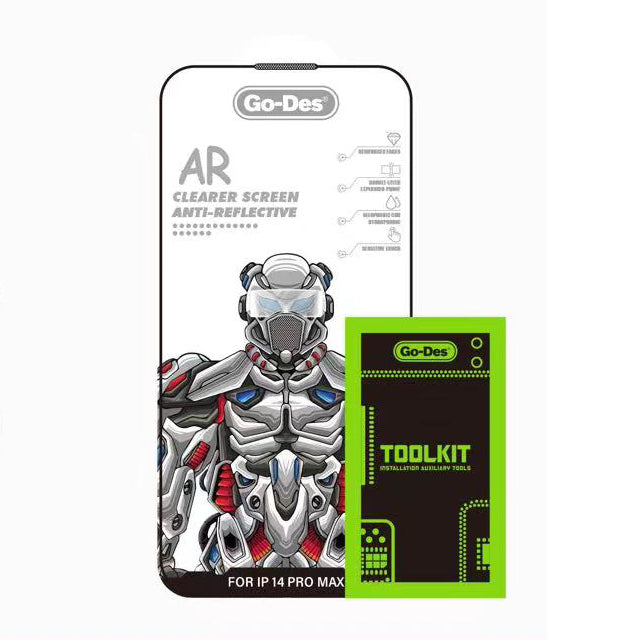 Apple iPhone 11 Pro Max Go Des Anti Reflective Temperli Cam Ekran Koruyucu Siyah