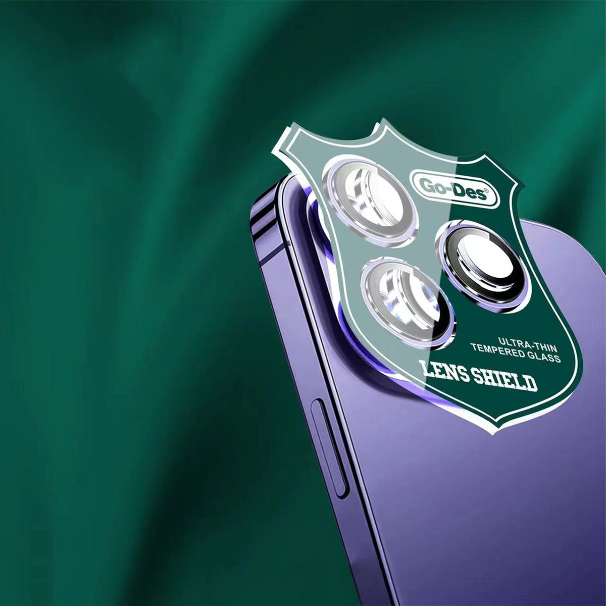 Apple iPhone 13 Go Des CL-10 Kamera Lens Koruyucu Mavi