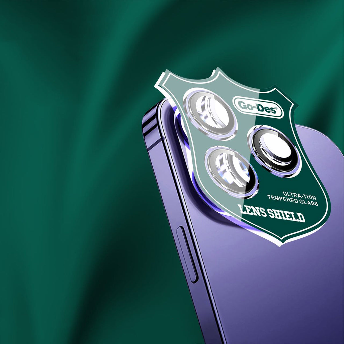 Apple iPhone 13 Go Des CL-10 Kamera Lens Koruyucu Kırmızı