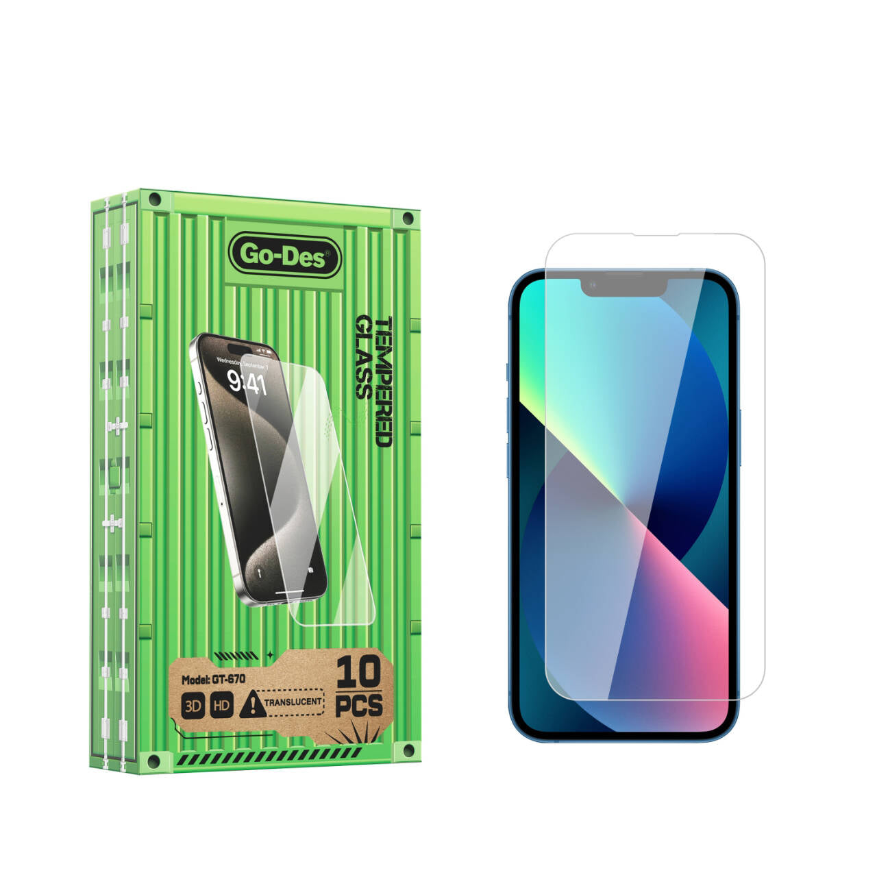 Apple iPhone 14 Go Des Parmak İzi Bırakmayan 9H Oleofobik Bom Glass Ekran Koruyucu Renksiz