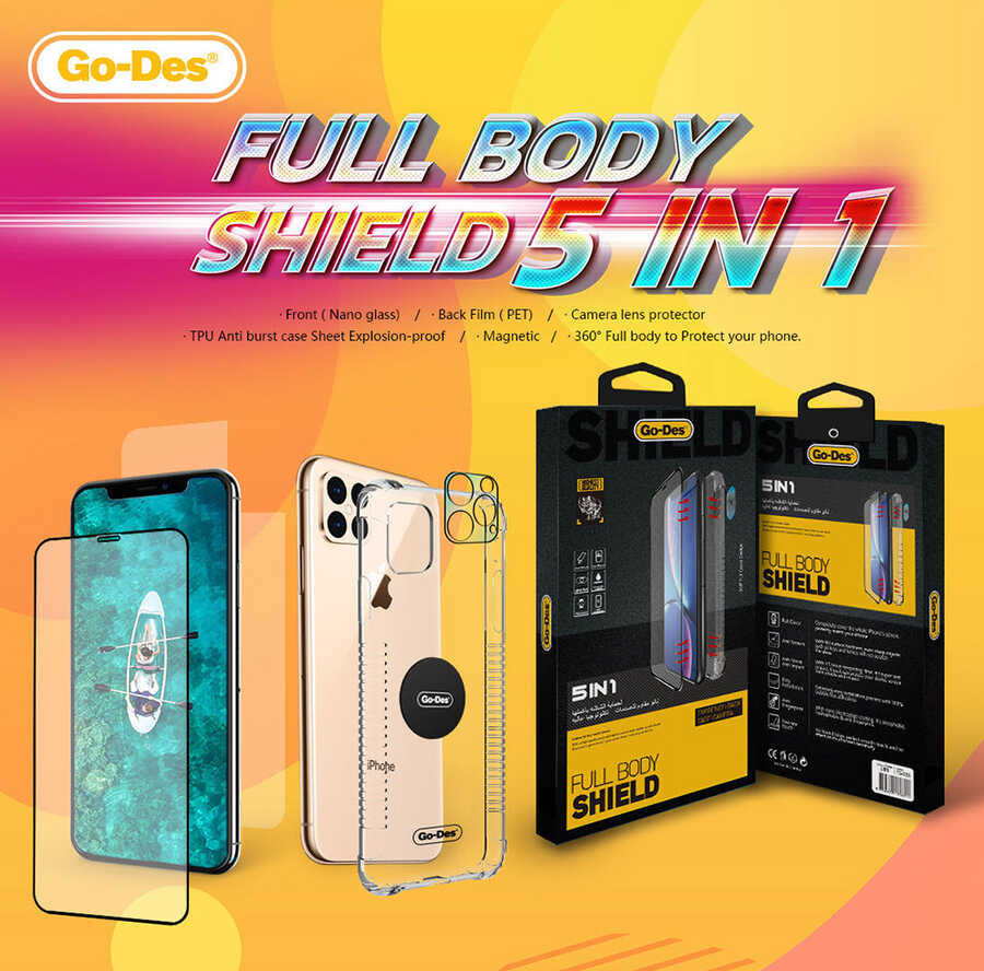 Apple iPhone 6 Plus Go Des 5 in 1 Full Body Shield Siyah