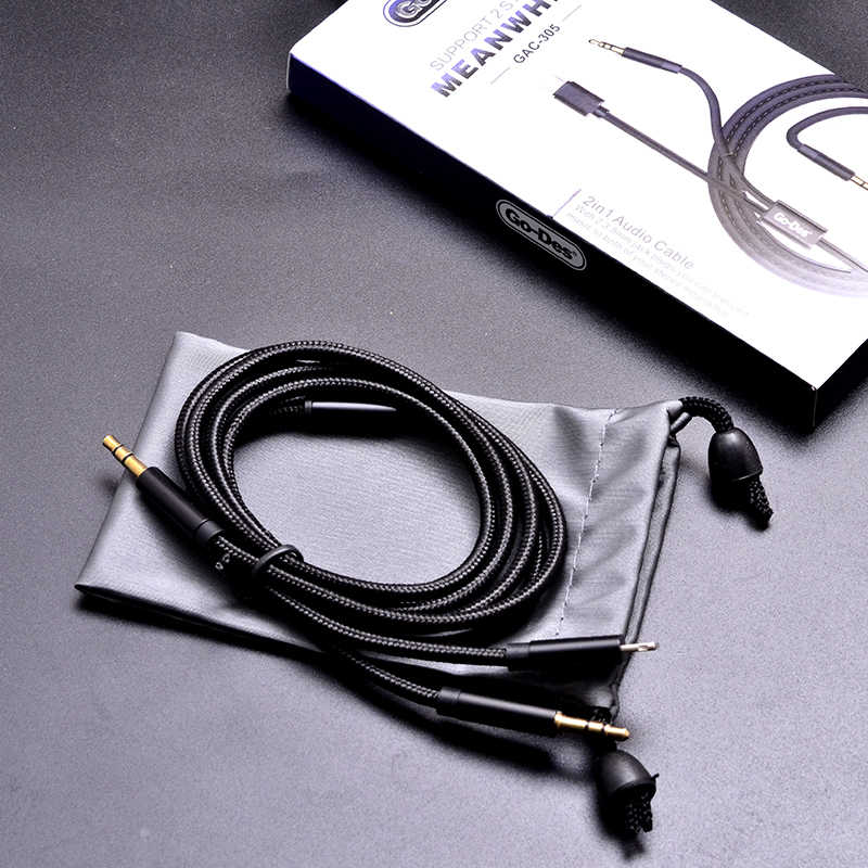 Go Des GAC-305 2 in 1 Audio Kablo Siyah