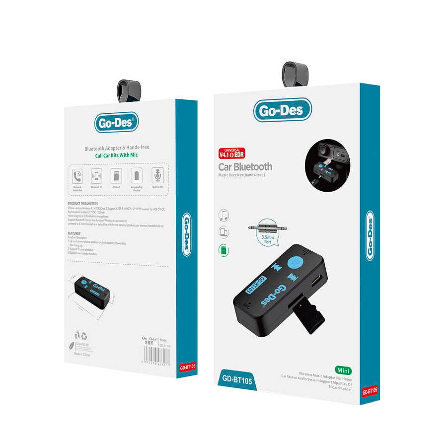 Go Des GD-BT105 Bluetooth Receiver Siyah