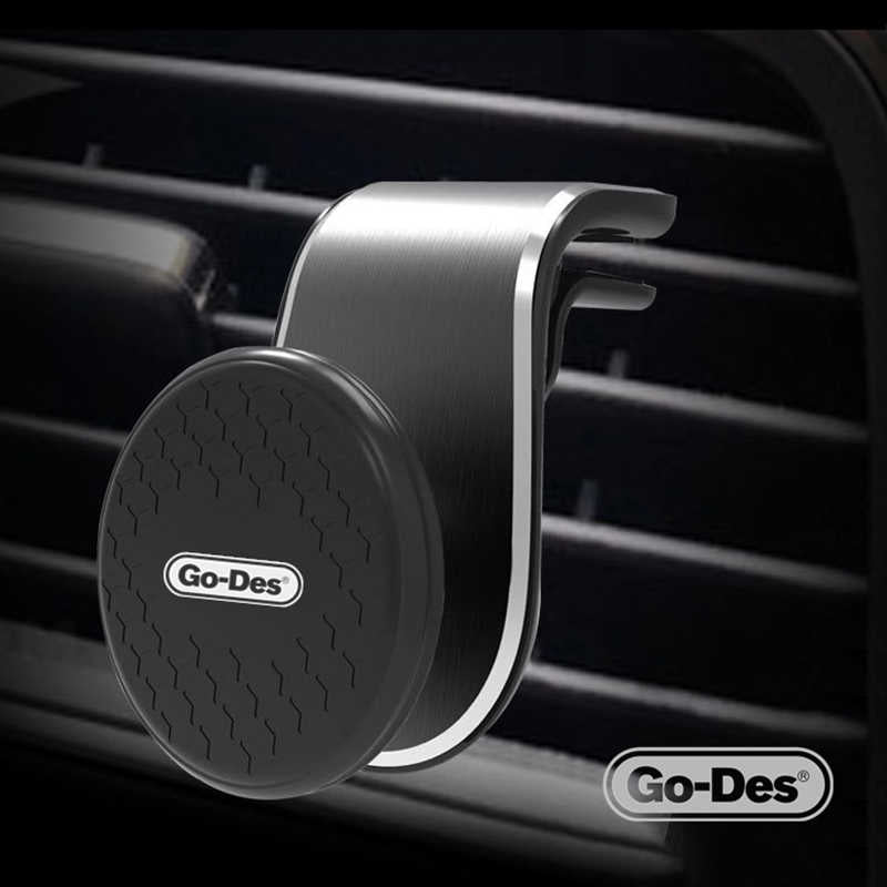 Go Des GD-HD676 L-Shaped Magnetik Araç Telefon Tutucu Siyah