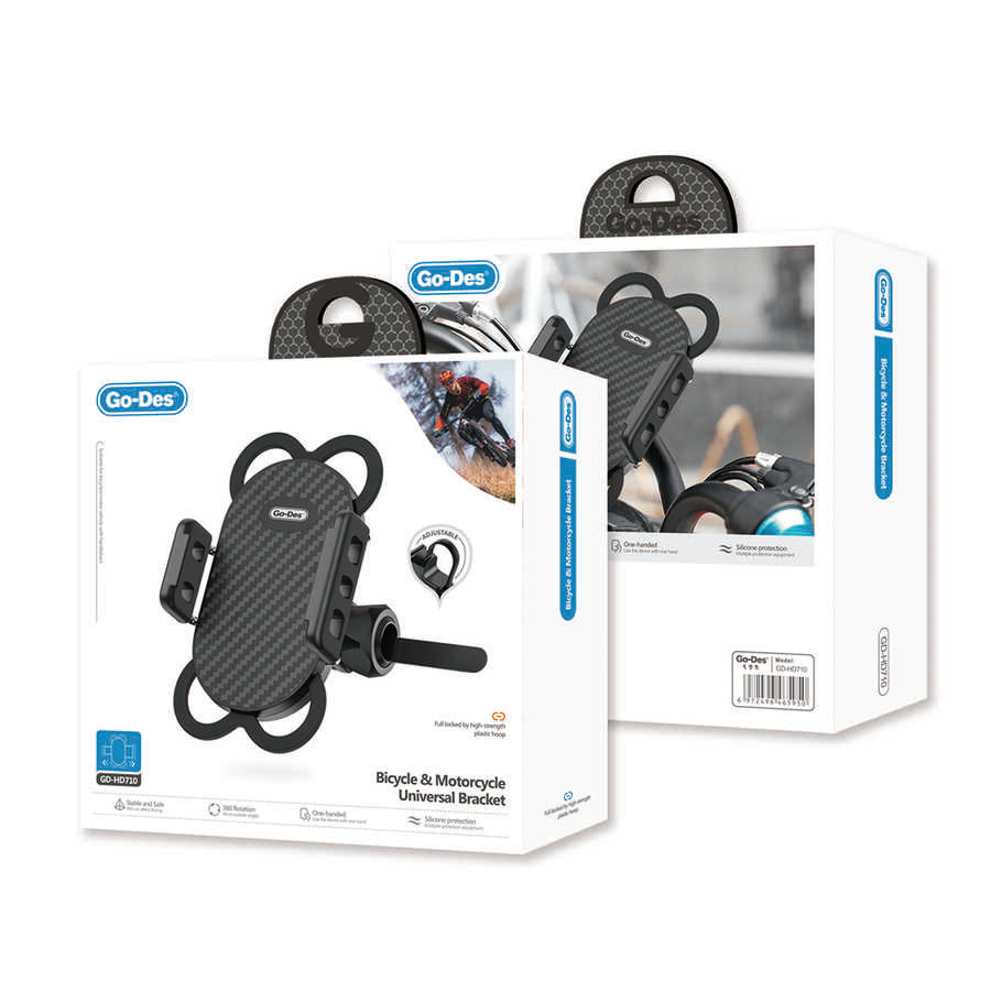 Go Des GD-HD710 Bisiklet ve Motosiklet Telefon Tutucu Siyah