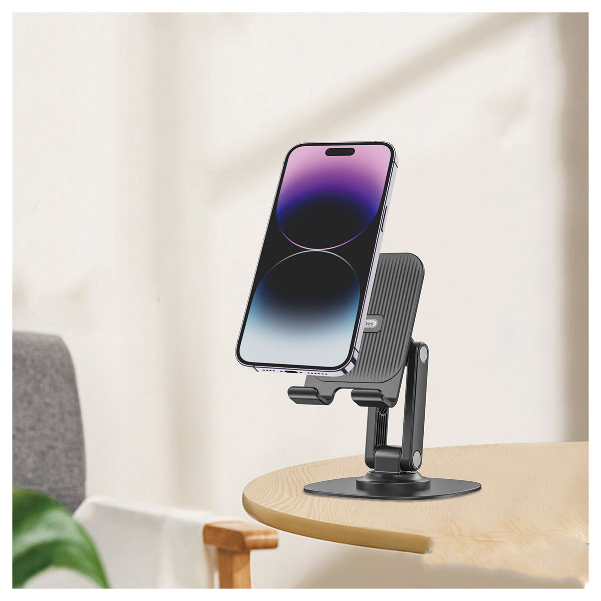 Go Des GD-HD757 Taşınabilir Katlanabilir 360 Dönebilen Metal Telefon ve Tablet Standı Siyah