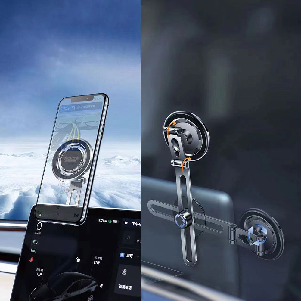 Go Des GD-HD912 Magnetik 360 Derece Dönebilen Düz Zemin Araç Telefon Tutacağı Siyah