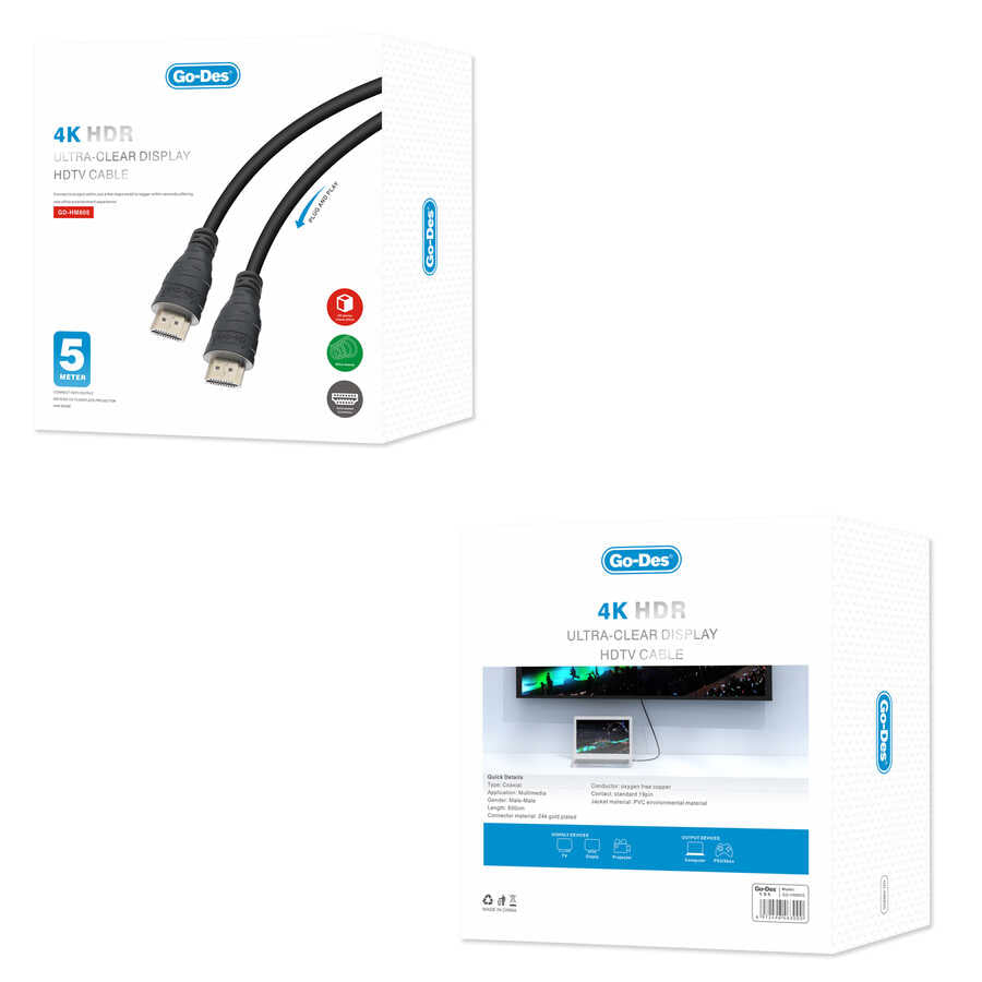 Go Des GD-HM805 HDMI 4K HD Kablo Siyah