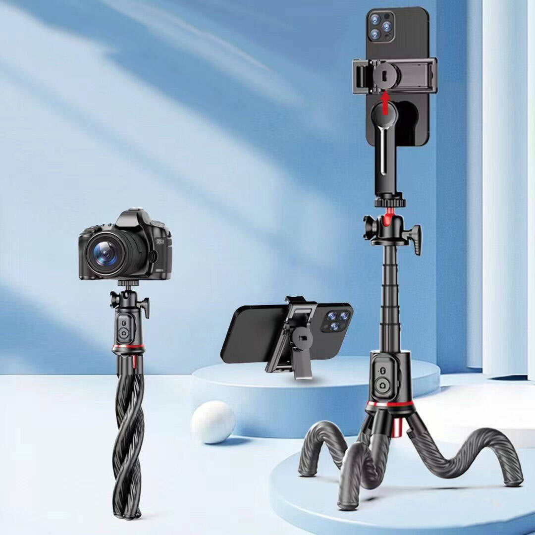 Go Des GD-ST86 Çok Fonksiyonlu Teleskopik Esneyebilen Uzaktan Kumanda Aparatlı Tripod Siyah