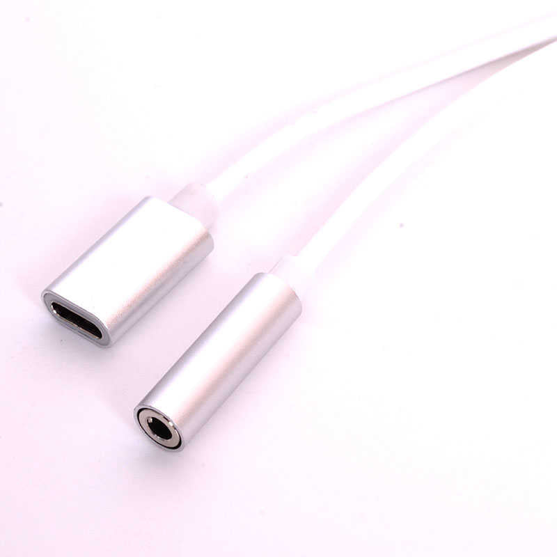Go Des GD-UC010 2 in 1 Usb-C To 3.5mm Audio Adaptör Gri