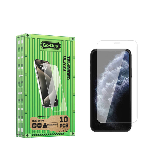 Apple iPhone 11 Pro Go Des Parmak İzi Bırakmayan 9H Oleofobik Bom Glass Ekran Koruyucu Renksiz
