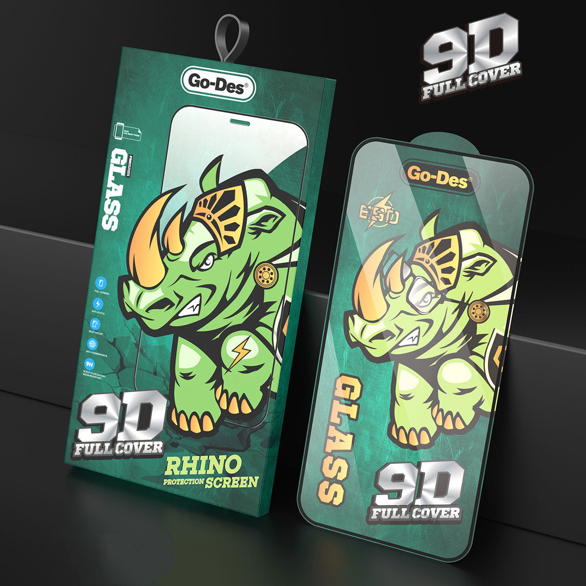 Apple iPhone 11 Pro Max Go Des 9D Full Cover Temperli Cam Ekran Koruyucu Siyah