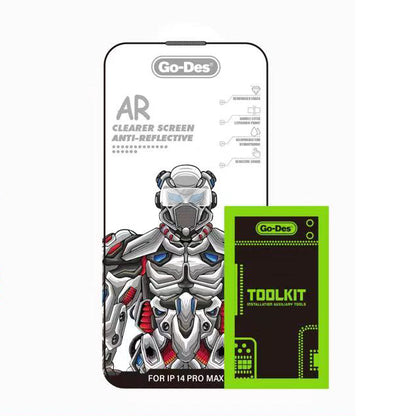 Apple iPhone 11 Pro Max Go Des Anti Reflective Temperli Cam Ekran Koruyucu Siyah