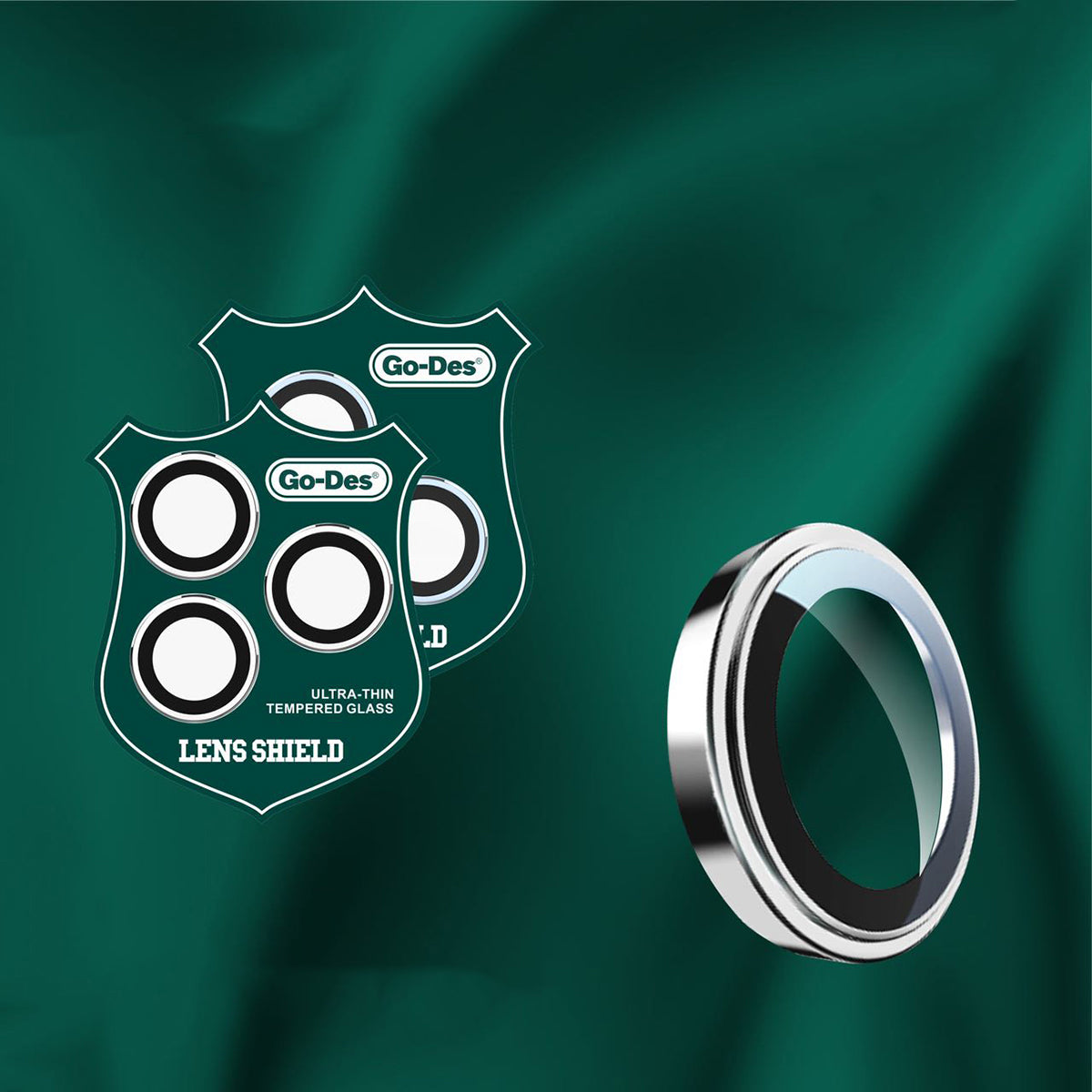 Apple iPhone 14 Go Des CL-10 Kamera Lens Koruyucu Gümüş