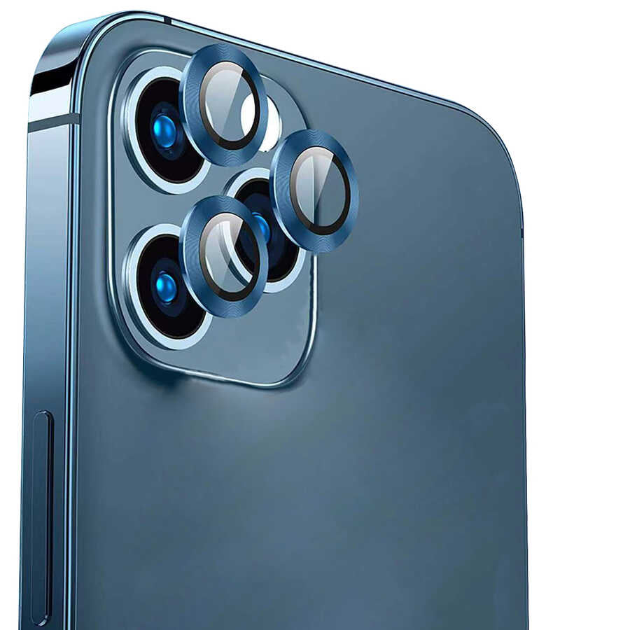 Apple iPhone 14 Pro Max Go Des Eagle Kamera Lens Koruyucu Mor