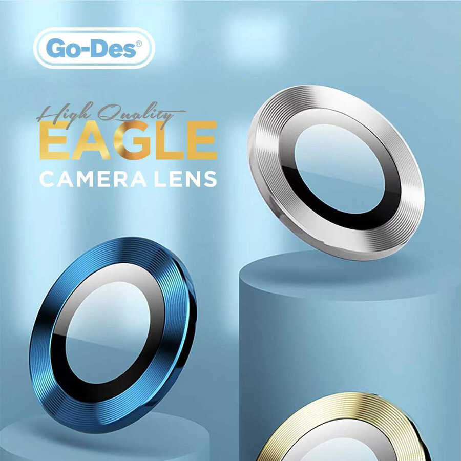 Apple iPhone 14 Pro Max Go Des Eagle Kamera Lens Koruyucu Mor