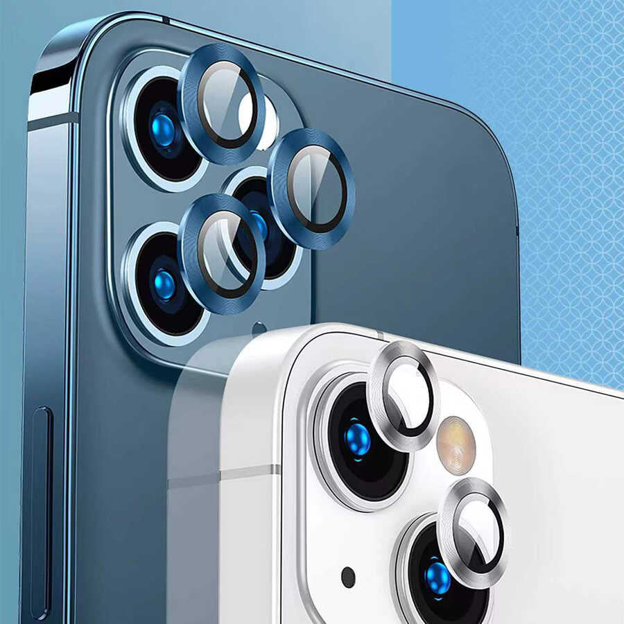 Apple iPhone 14 Pro Max Go Des Eagle Kamera Lens Koruyucu Mor
