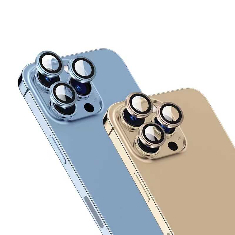 Apple iPhone 14 Pro Max Go Des Eagle Kamera Lens Koruyucu Mor