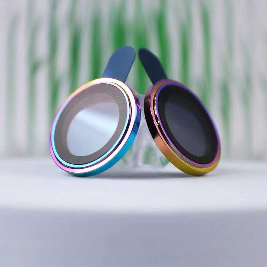 Apple iPhone 14 Pro Max Go Des Eagle Kamera Lens Koruyucu Mor