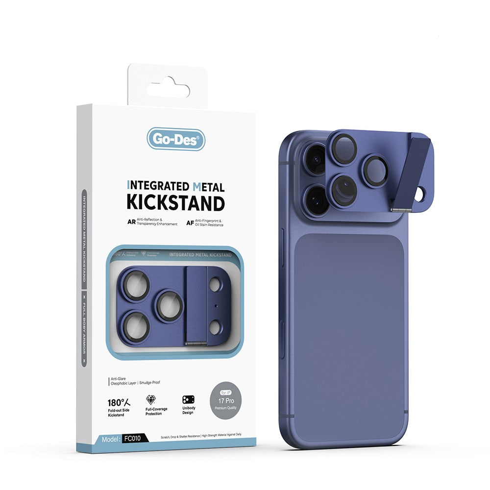 Apple iPhone 17 Pro Go Des CL-23 Anti Reflective Standlı Kamera Lens Koruyucu