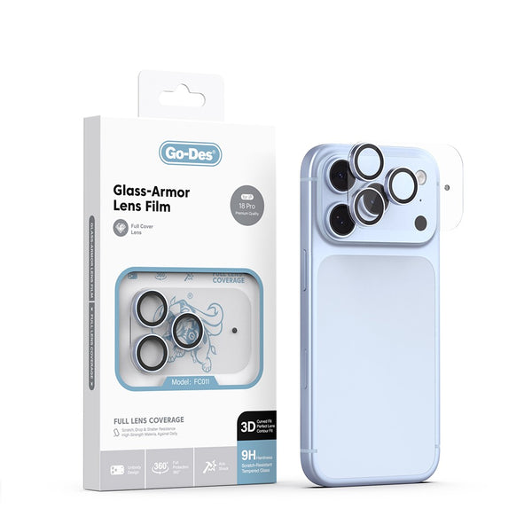 Apple iPhone 18 Pro Go Des FC011 Glass Armor Serisi Kamera Lens Koruyucu