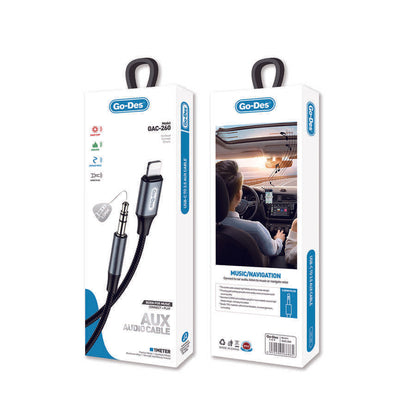 Go Des GAC-260 Lightning Aux Ses Kablosu 1 metre Siyah