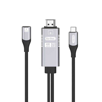 Go Des GD-8770 Type-C To HDMI Kablo Siyah