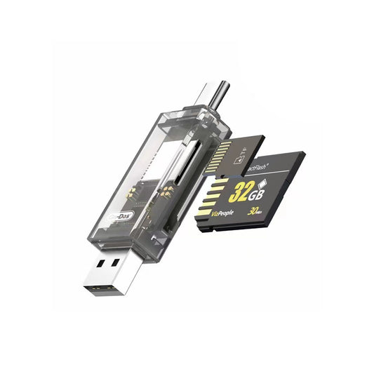 Go Des GD-DK006 Type-C & USB-A Çıkışlı 4 in 1 OTG Hafıza Kart Okuyucu Siyah