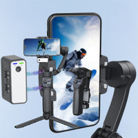 Go Des GD-F11 3 Eksenli El Tipi Yüz Tanıma Takip Özellikli Led Işıklandırma Aparatlı Gimbal Stabilizatör
