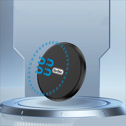 Go Des GD-HD303 Jiroskobik Sabitleme Özellikli Magnetik Direksiyon Tasarım Araç Telefon Tutucu Siyah