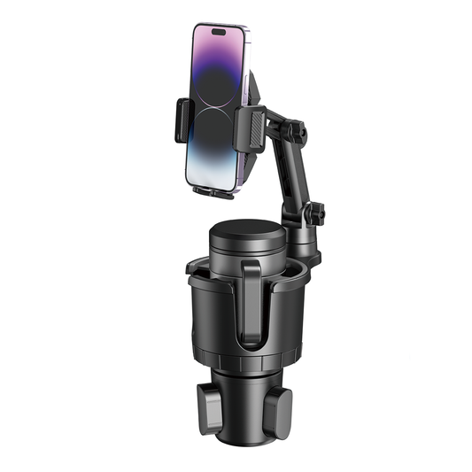 Go Des GD-HD566 360 Derece Dönebilen 2 in 1 Araç Telefon Tutucu Ve Bardak Tutucu Siyah