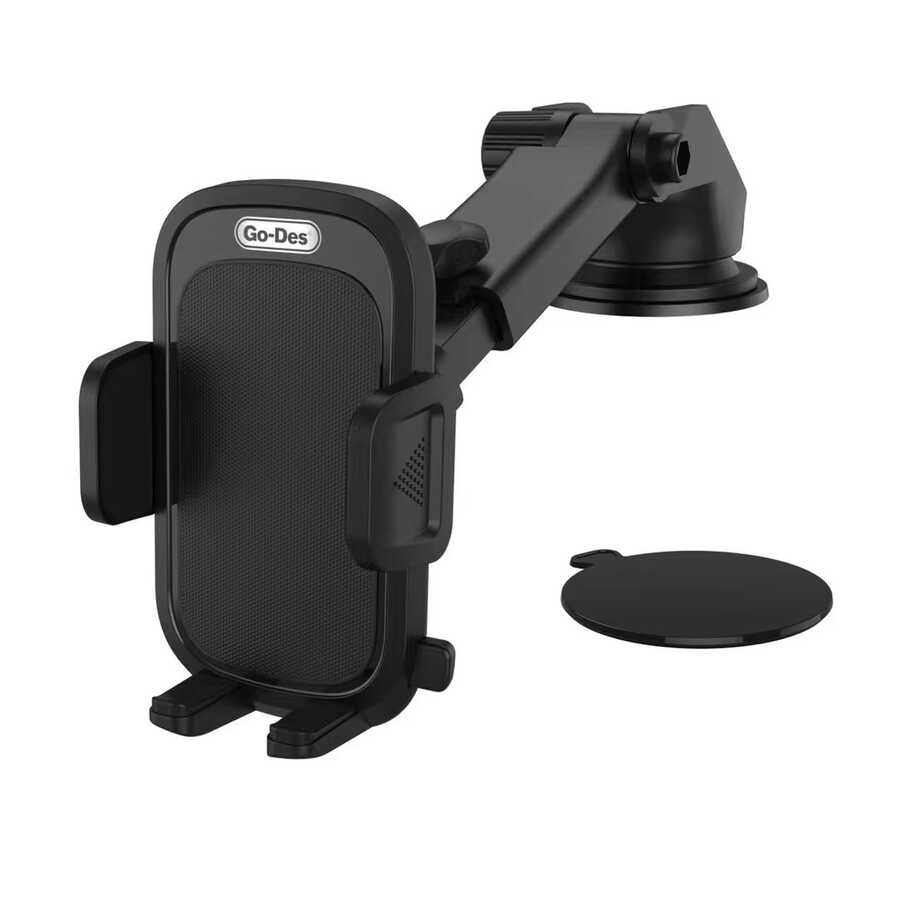 Go Des GD-HD692 2 in 1 Araç Telefon Tutucu Siyah