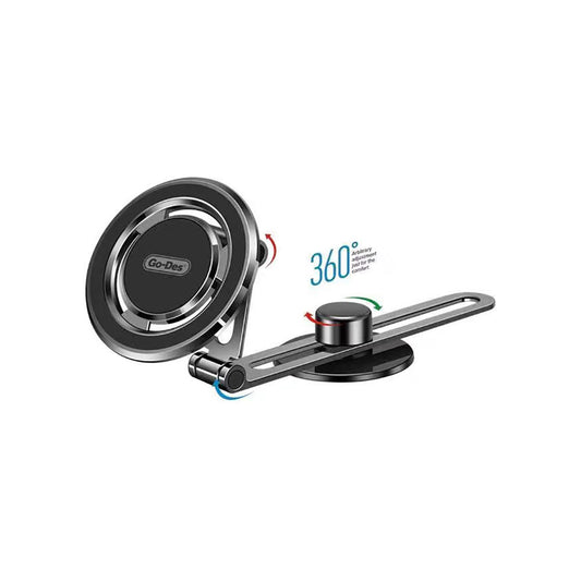 Go Des GD-HD912 Magnetik 360 Derece Dönebilen Düz Zemin Araç Telefon Tutacağı Siyah