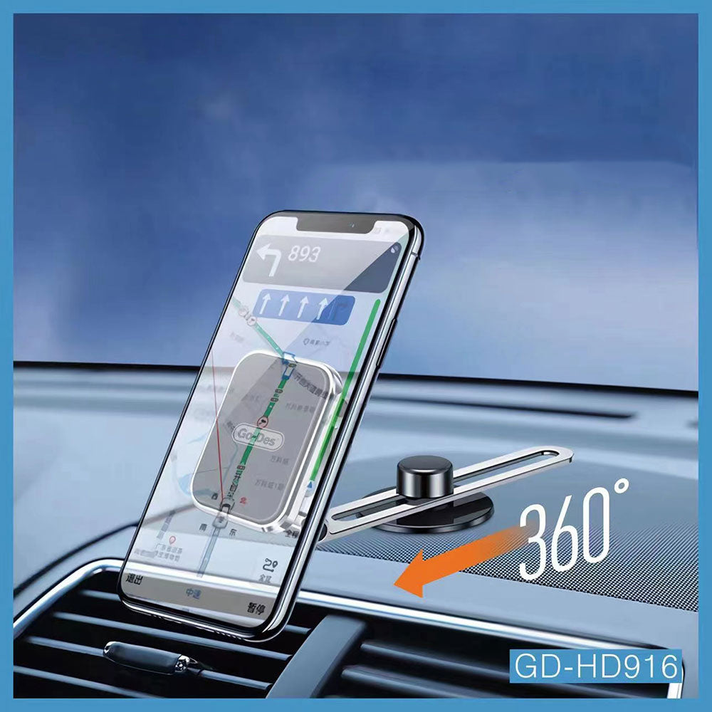 Go Des GD-HD916 Magnetik 360 Derece Dönebilen Düz Zemin Araç Telefon Tutacağı Siyah