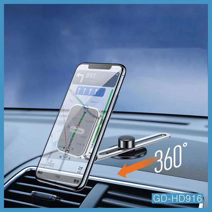 Go Des GD-HD916 Magnetik 360 Derece Dönebilen Düz Zemin Araç Telefon Tutacağı Siyah
