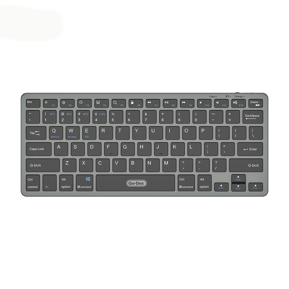 Go Des GD-KB325 Sessiz Tuş Tasarımlı Bluetooth Bağlantılı Kablosuz Klavye