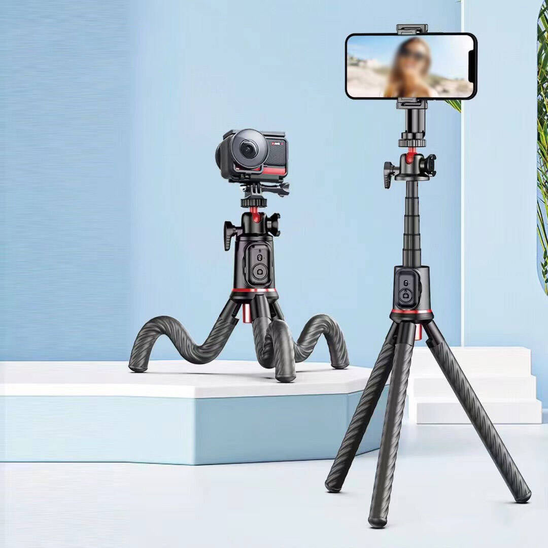 Go Des GD-ST86 Çok Fonksiyonlu Teleskopik Esneyebilen Uzaktan Kumanda Aparatlı Tripod Siyah