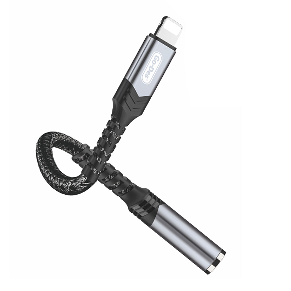 Go Des GD-UC067 Lightning to 3.5mm Aux Çevirici Ses Adaptörü Siyah