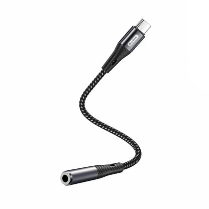 Go Des GD-UC165 Type-C to 3.5mm Hi-Fi Aux Çevirici Örgülü Ses Adaptörü Gri