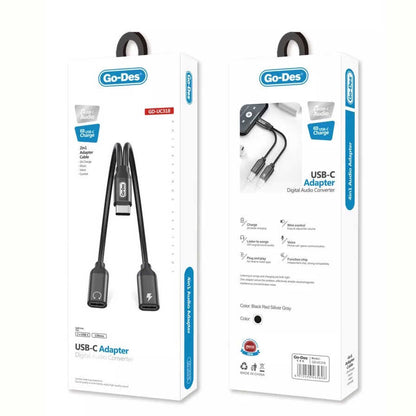 Go Des GD-UC318 Type-C To Type-C Adaptör Siyah