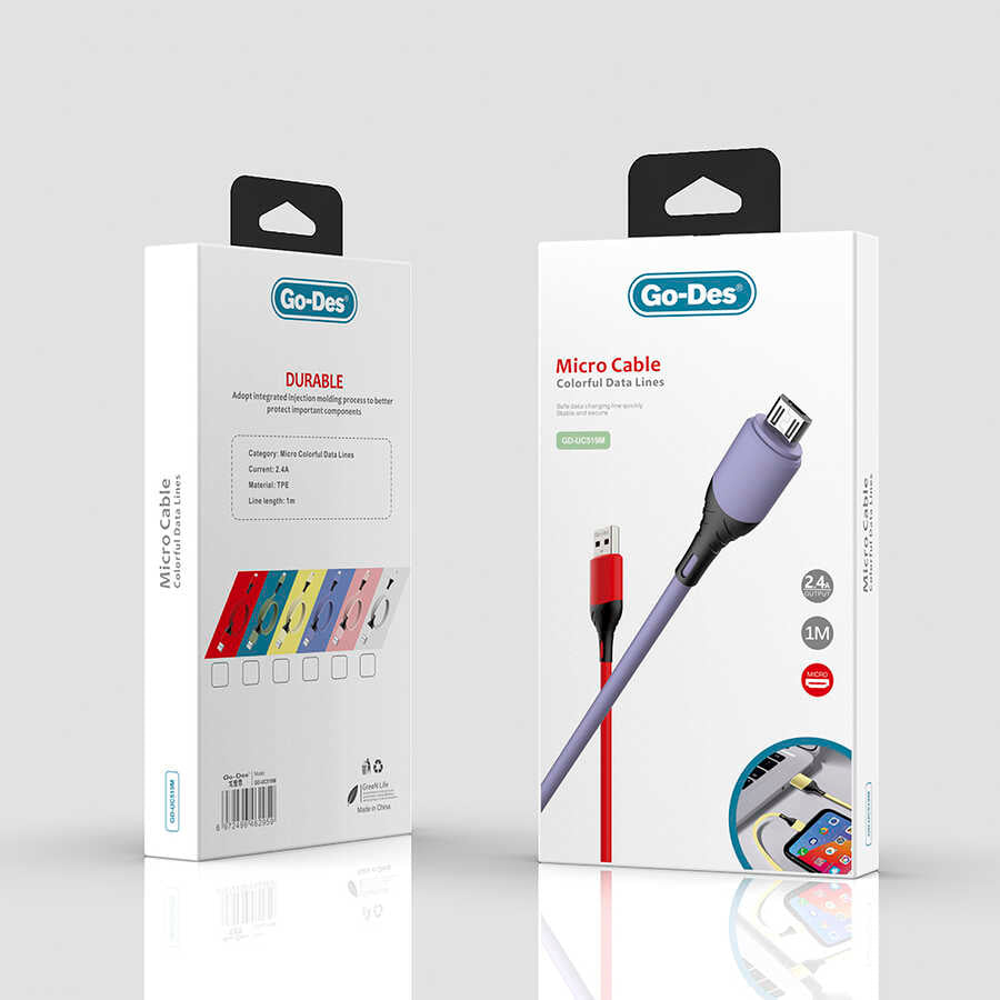 Go Des GD-UC519 Micro Usb Kablo Mor