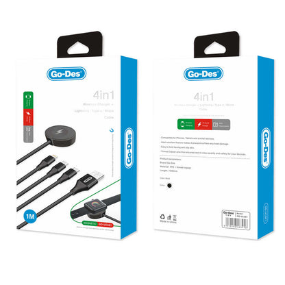 Go Des GD-UC561 4 in 1 Usb Kablo Siyah