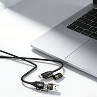 Go Des GD-UC831 4in1 PD Çoklu USB-A + Type-C to Type-C + Lightning Şarj ve Data Kablosu 65W 1.2M