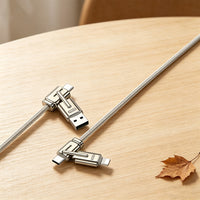 Go Des GD-UC832 4in1 PD Çoklu USB-A + Type-C to Type-C + Lightning Şarj ve Data Kablosu