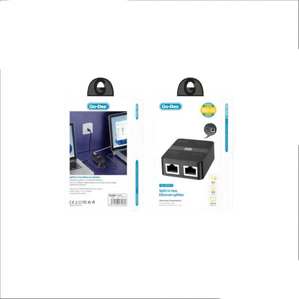 Go-Des GD-WPS012 2in1 Ethernet Çoğaltıcı 1000Mbps