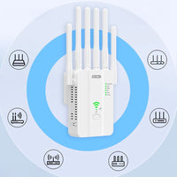 Go Des GD-WPS032 1200Mbps 6 Antenli 5GHz WiFi Sinyal Güçlendirici Router